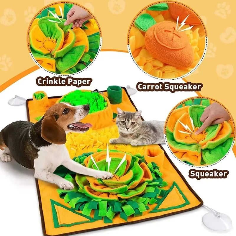 Large Snuffle Mat for Dogs Pet Interactive Training and Stress Relief Sniff Feeding Mat Slow Feeder Dog Treat Mat Dog Toys