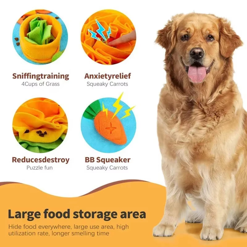 Large Snuffle Mat for Dogs Pet Interactive Training and Stress Relief Sniff Feeding Mat Slow Feeder Dog Treat Mat Dog Toys